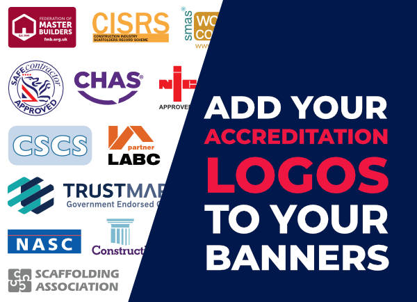 add your accreditation logos to your banners